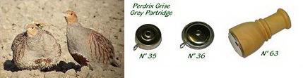 Appeaux (chilets) perdrix grise