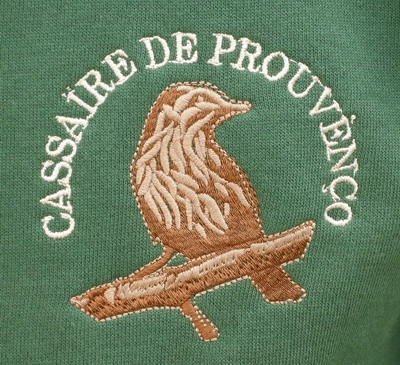 Sweat-shirt Cassa�re de Prouv�n�o, logo brod�, d�tail du logo